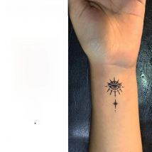 3 pcs Eye Temporary Tattoo,Lasts To 15 Days New Technology Magic Waterproof Semi Permanent Sticker.