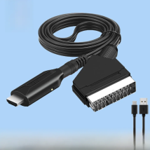 Scart to HDMI Converter 1080P Video Audio Adapter SCART Input to HDMI Output for HDTV Sky Box STB Plug for HD TV DVD