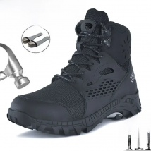 SUADEX S1 Safety Boots Men Work Shoes Anti-Smashing Steel Toe Work Safety Shoes Male Female Boots Anti-slippery EUR Size 37-48