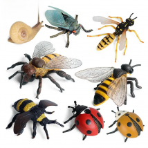 Simulation Animal Insect PVC ladybug Bee spider Model Action Figure Collection Miniature Cognition Educational Toys for Children