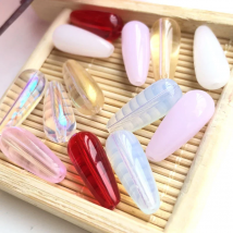 10pcs Teardrop Shape 19x9mm Lampwork Crystal Glass Loose Beads for Jewelry Making DIY Crafts Findings