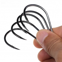 Ellllv 20pcs High Carbon Steel Black Nickel Octopus Beak Hook Saltwater Snapper Fishing Offset Hooks 3/0 4/0 5/0 6/0 7/0 8/0