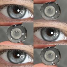 OVOLOOK-2PCS New Gray Prescription Contact Lenses Fashion Pupils Cosmetics Eye Color Lenses Myopia Colored Contact Lenses Brown