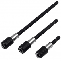 3PC Hexagonal Quick Release Self-locking Extension Rod Electric Drill Driver Quick Transfer Rod Screwdriver Extension Rod Tool