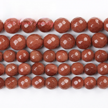 Wholesale Natural Faceted Gold Color SandStone Golden Sand Round Loose Beads 15" 4 6 8 10 12 MM For Jewelry Making DIY Bracelet