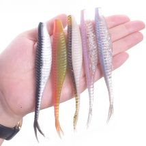 5pcs/lot Floating Water Soft Fishing Lure 12cm 7g Wobblers Crankbait Pesca Carp Fishing Shine Bait Swimbaits Split Tail