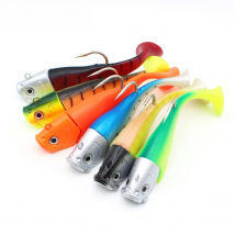 Cerill 190 mm 305 g 3D Eyes Jigging Wobbler Soft Fishing Lure Artificial Silicone Bass Pike Sea Lifelike Carp Lead Jig Head Bait