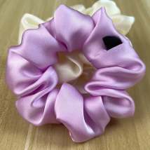 100% Mulberry Silk Hair Scrunchies Elastic Rubber Band Hair Ties Big Large Gum Ropes Ponytail Holders for Women Girls 19 Momme