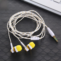 Fashion 1pc Wired Earphone Stereo In-Ear 3.5mm Nylon Weave Cable Earphone Headset For Laptop Smartphone Gifts Headphones