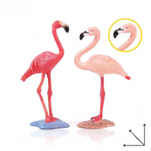 Oenux Wild Pink Flamingos FMG Animal Model Solid PVC Action Figures Phoenicopterus Pink Feather Toy For Kids Birthday Gift