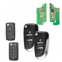 Jingxin 2/3 Buttons Modified Flip Car key for Peugeot Partner 307 308 407 408 3008 ASK/FSK 433MHz PCF7961 HU83/VA2 CE0536 Remote