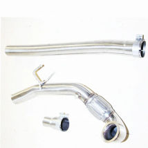 Stainless Steel Downpipe Fit For Volkswagen Golf R 2015-2016 MK7 2.0T V-band 3"