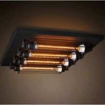 Industrial retro ceiling lights long strip bulbs warm light wall decorative lights bedroom living room wall lamps