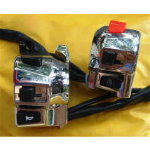 22MM metal silver chrome motorcycle switch for Harley honda suzuki yamaha motorbike control electric tricycle moto controller