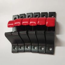 6 PCS Universal Black+Red Car SUV Truck Wheel Rim Hub Display Wall Mounted Hanging Hooks