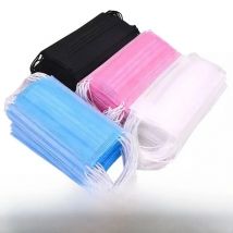50-200pcs Disposable Mask Earloop Pink Black Mouth Mask 3 Layers Meltblown Non-Woven filter safe Breathable Face Mask Fast Ships