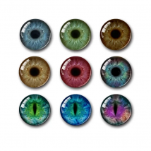 20pcs/lot 8/10/12/14/16/18/20mm Pupil Eye Pattern Thin Eye Chips Suitable for Blythe Doll DIY Making Findings & Components