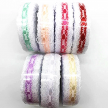 30MM 5 Yards 10 Yards 20 Yards White Lace Ribbons DIY Handmade Material Headdress Hair Bows Christmas wedding Decoration Satin