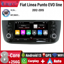 BQCC 6,2 ''Für Fiat Linea Punto EVO linie 2012-2015 Auto Radio Drahtlose Carplay Android Auto GPS WIFI verkabelung Schutz Auto Stereo
