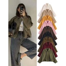 TFMLN Women Suede Bomber Jacket Spring New Fashion Long Sleeve Zipper Oversize Solid Bomber Coat Chic Lady 2025 Streetwear