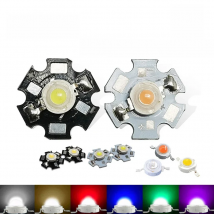 3W high power red/yellow/blue/green/white/warm white/cool white/UV/full spectrum LED emission lamp + 20mm Star PCB