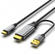 Fairikabe HDMI-compatible to USB C Cable 6.6Ft 4K60Hz HDMI-compatible 2.0 To Usb C Adaptor For Monitor PC PS5 Xbox Xreal Air