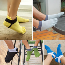 Invisible Sport Socks Toe Cotton Mesh Breathable Solid Simple Sweat-Absorbing Fitness Bike Run Hiking Travel 5 Finger Ankle Sock