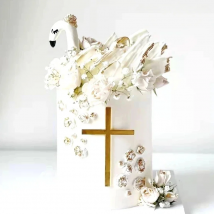 New Arrivals Christian Cross Cake Topper Acrylic Cake Decorations God Bless Party for Baking Supplies