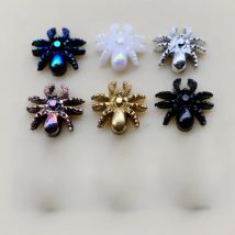 60pcs Animal Art Designs Spider Jewelry Charms DIY Halloween Decorations Accessories 13mm-B58