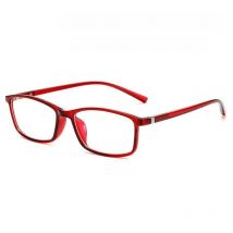 0 -1 -1.5 -2 -2.5 To -6.0 Square Finished Myopia Glasses For Unisex TR90 Prescription Eyewear Blue Red Transparent Black Frame