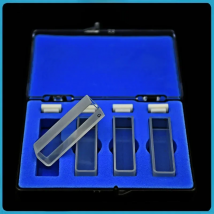 Glass Cuvette Liquid Sample Cell Light Path 10mm Absorption Cells 3.5ml Use For Spectrophotometer Frit Sintering Technology 4 pc