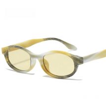 SO&EI Ins Popular Fashion Oval Sunglasses Women Shades UV400