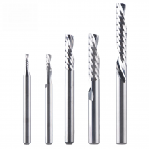1pc AAAAA single flute spiral end mill 3.175 shank spiral aluminum mill CNC 3D engraving carving bit for woodworking Down cut