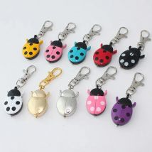 10pcs /Lot, Wholesale Mixed Colors Bulk Brand Fashion Beetles Ladybug Pocket Pendant Key Ring Chain Quartz Dress Watches