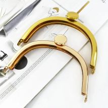 2/5Pcs Deepeel 10cm Round Handle Purse Frames Metal Kiss Clasp Sewing Kit Handles Making Bags DIY Bag Frame Hardware Accessories