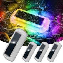 1pc RGB Solar Step Lights for Outside 8 Modes LED Solar Deck Lights Stair Light Outdoor Solar Lawn Light For Garden Decoration