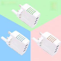 New UK Standard LED Charge Charger 3 ports USB Plug for Mobile Phone Travel Charger Universal Style Adapter
