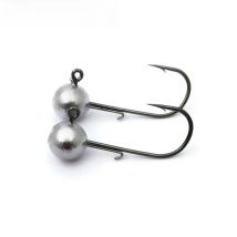 OUTKIT 5pcs NED Head Jigs Hook 2.5-14g Round Ball Jig Head Hook Weedless Long Shank Secondary Hooks For Soft Worm Fishing