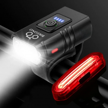 Front Rear Bicycle Light T6 LED Front USB Rechargeable MTB Mountain Bicycle Lamp Bike Headlight Flashlight Cycling Scooter tail