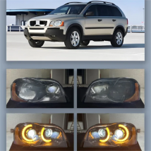 1PCS Car Front LED Headlight For Volvo XC90 2004-2013 Clear Headlamp LED