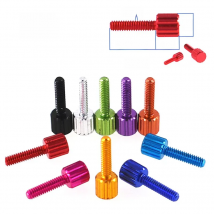 2/5/10pcs Color Thumb Screw M2*4 8 12 15mm Aluminum Alloy Knurled Cylindrical Head Hand Tighten Bolt Anodizing DIY Modification