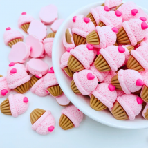 10 Pcs New Cute Resin Cartoon Ice Cream Flat Back Cabochon Scrapbook Kawaii DIY Embellishments Charm Decorate Accessories A59