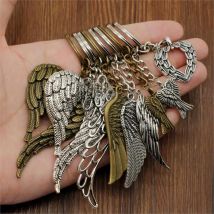 Hot Sale New Angel Wing Keychain Car Keychain Wing Pendants Key Chain For Car Metal Pendant Bag Cute Charm Handmade Gifts