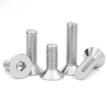 10pcs UNC 1/4-20 US Coarse Thread 304 A2-70 Stainless Steel Hex Hexagon Socket Flat Countersunk Head Screw Bolt
