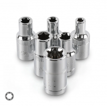 6pcs 1/4" Ratchet Socket Set Torque Wrench Torx Star Female Socket Adapter E Socket Driver Joint Hand Tools E4 E5 E6 E7 E8 E10