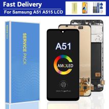 Für AMOLED Für Samsung A51 LCD Display Touch Screen, Für Samsung A51 A515F A515W A515U LCD Display Ersetzen, mit Rahmen