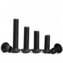 10 pcs/lot Hex Screw M2 M2.5 M3 M4 M5 M6 M8 M10 Black Button Head Hex Socket Cap Screw Hexagon Socket Round Head Screws
