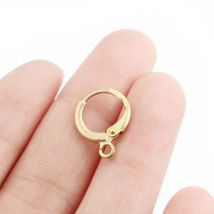 40pcs Raw Brass Earwire Earrings Fitting Open Looped French Earring Hook For Diy Women Earring Jewelry Making Accessories