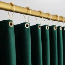 Nordic Velvet Two Layer Shower Superior Quality Gothic Decor Curtain Set Free Perforated Waterproof Fabric Warm Shower Curtain