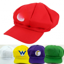 Anime Super Hat Cap Luigi Bros Letter Printed Cosplay Cartoon Baseball Costume for Adult Hats Waluigi Wario Odyssey Cappy 3D Hat